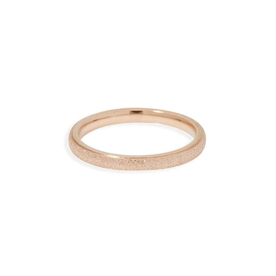 Rings Coordonné | Matte Band Ring 18K Rose Gold Plated