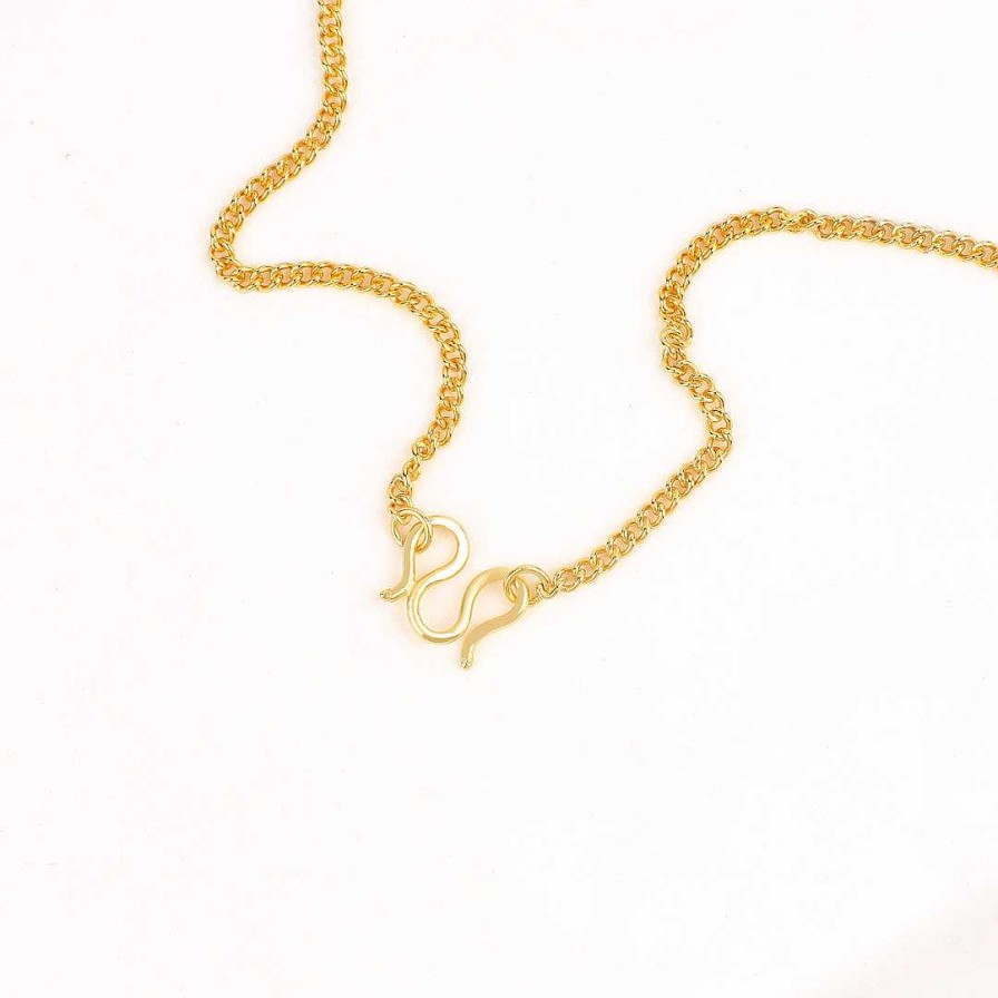 Necklaces Coordonné | Pave Block Name Necklace 18K Gold Plated