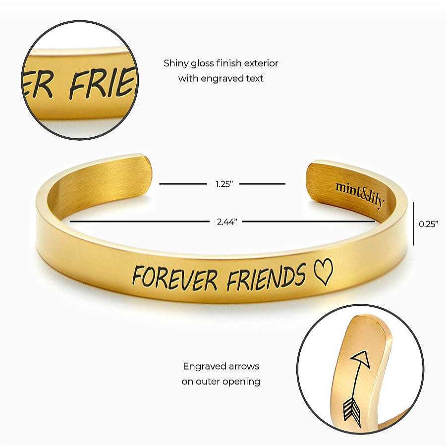 Bracelets & Anklets Coordonné | Forever Friends External Personalizable Cuff Bracelet 18K Gold Plated