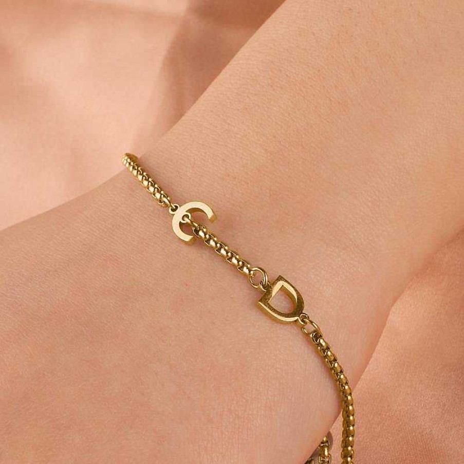 Bracelets & Anklets Coordonné | Custom Letter Bracelet | Bolo Bracelet 18K Gold Plated