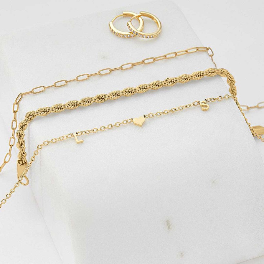 Necklaces Coordonné | Thin Paperclip Necklace 18K Gold Plated