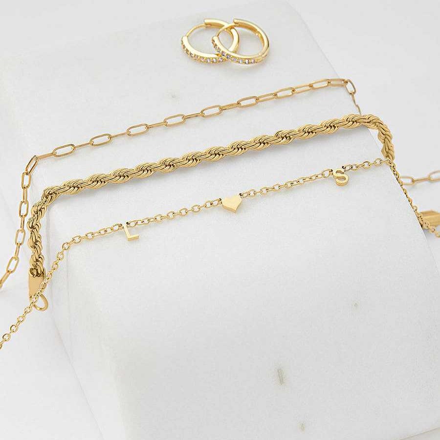 Necklaces Coordonné | Rope + Paperclip Chain Set 18K Gold Plated