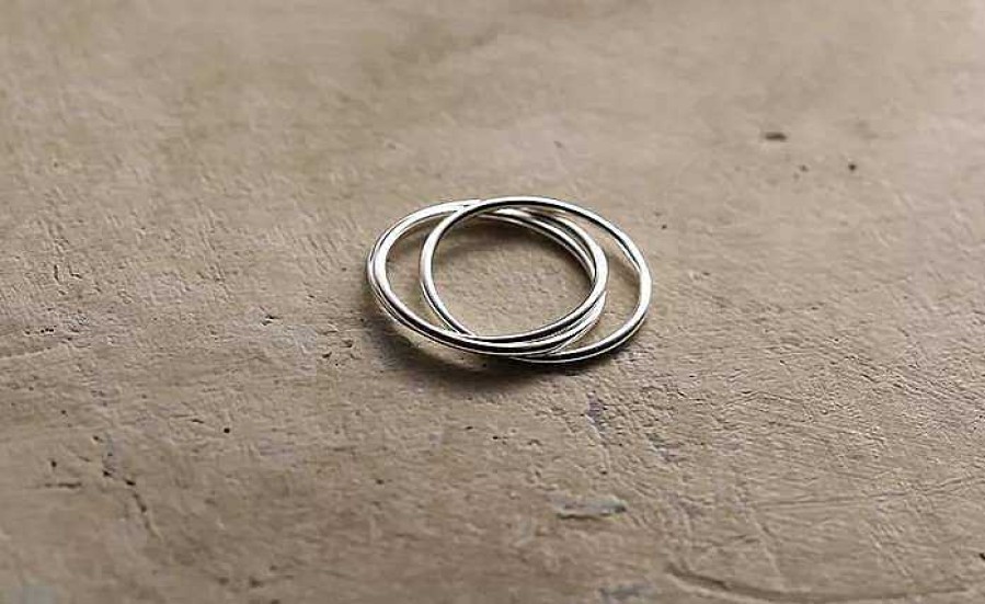 Rings Coordonné | Dainty Interlocking Fidget Ring Gold