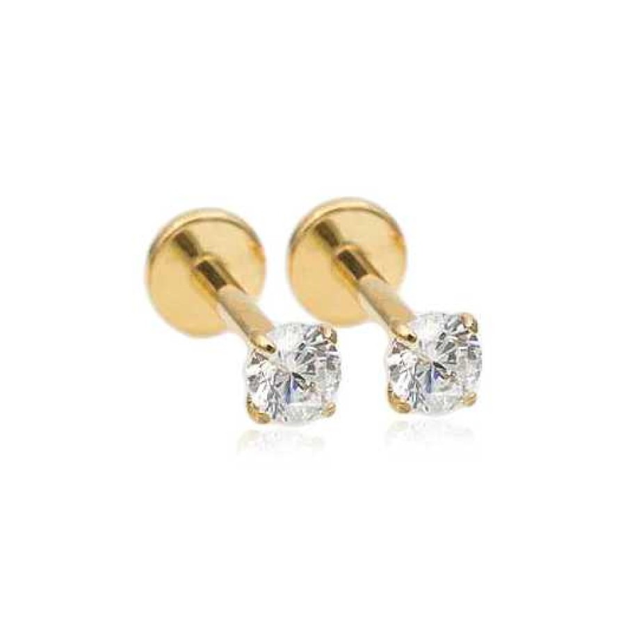 Earrings Coordonné | Crystal Sleeper Earrings Gold