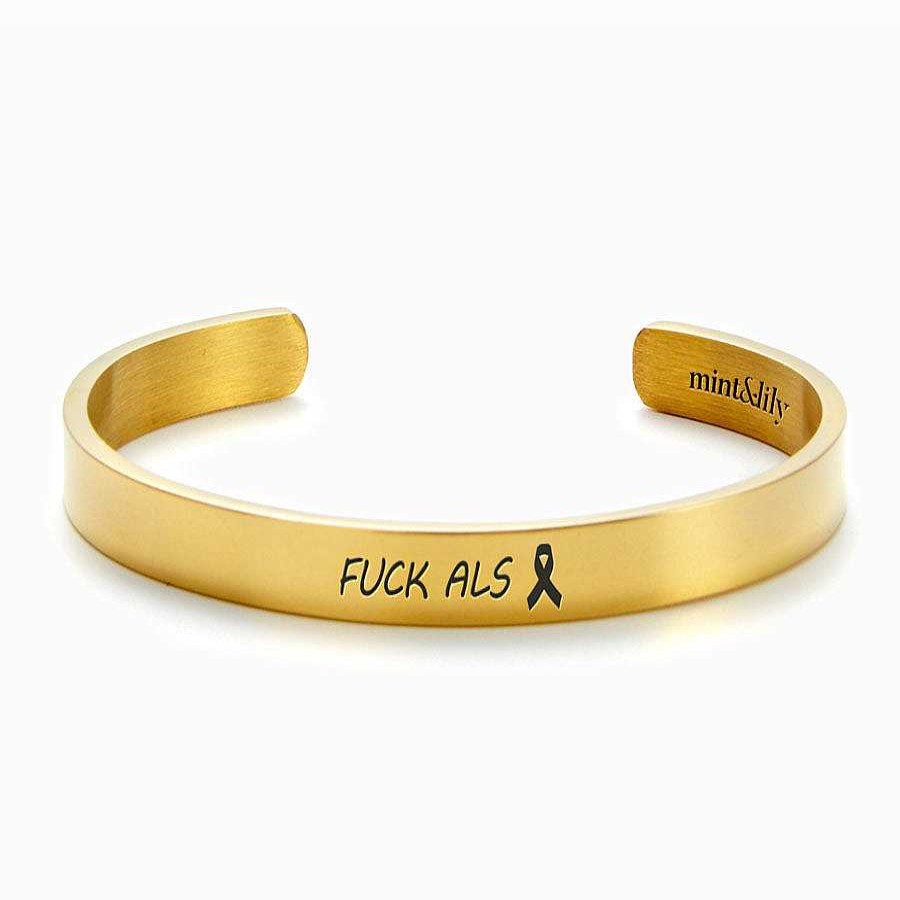 Bracelets & Anklets Coordonné | Fuck Als External Personalizable Cuff Bracelet 18K Gold Plated