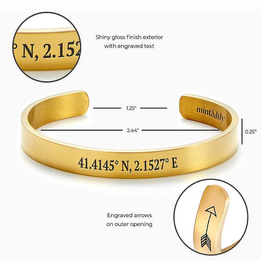 Bracelets & Anklets Coordonné | Coordinates Personalizable Cuff Bracelet 18K Gold Plated