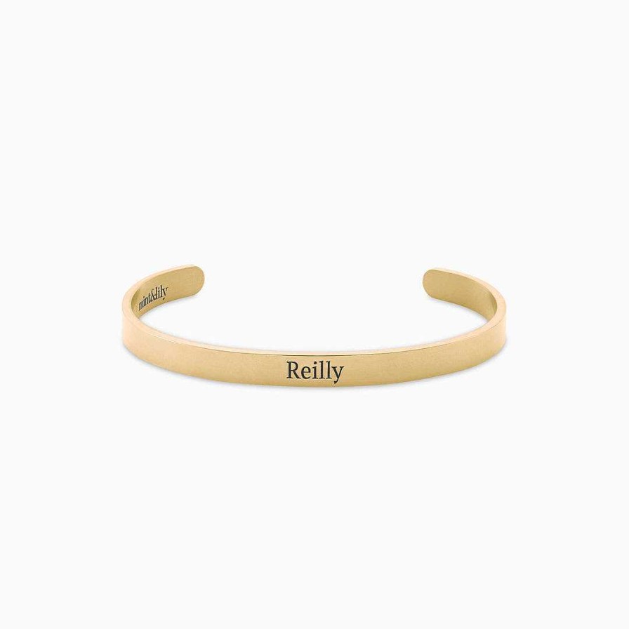 Bracelets & Anklets Coordonné | Beautiful Girl You Can Do Hard Things Personalizable Cuff Bracelet 18K Gold Plated