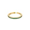 Rings Coordonné | Adjustable Stacking Birthstone Ring Emerald