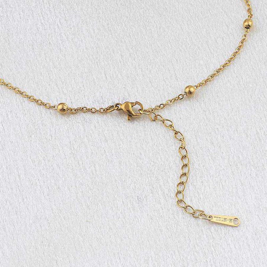 Necklaces Coordonné | Initial & Birthstone Droplet Necklace 18K Gold Plated