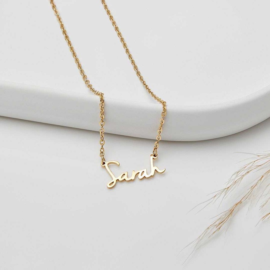 Necklaces Coordonné | Fairy Name Necklace 18K Gold Plated