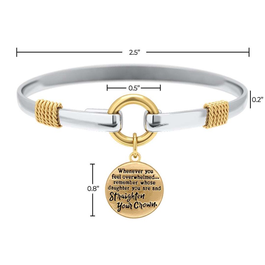 Bracelets & Anklets Coordonné | Straighten Your Crown - Two-Tone Charm Bracelet Gold