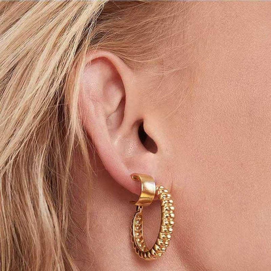 Earrings Coordonné | Large Charlotte Hoops 18K Gold Plated