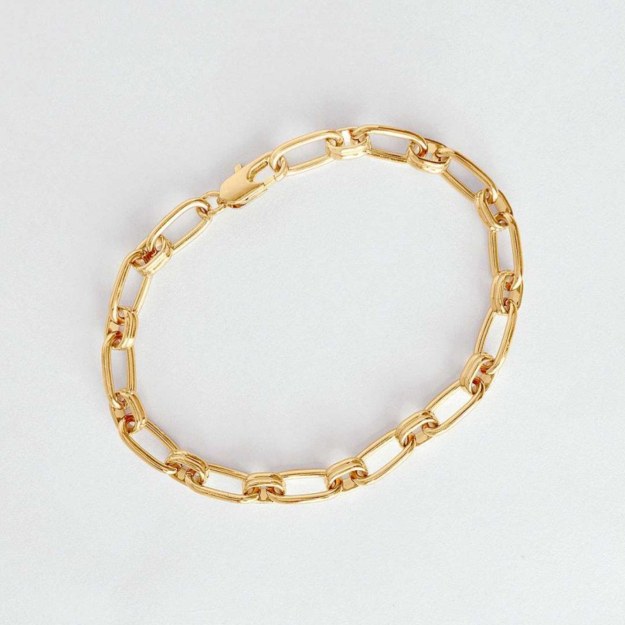 Bracelets & Anklets Coordonné | Chunky Paperclip Chain Bracelet 18K Gold Plated