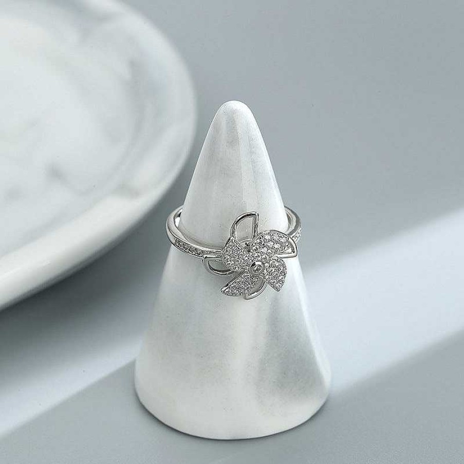 Rings Coordonné | Adjustable Windmill Spinning Fidget Ring Silver