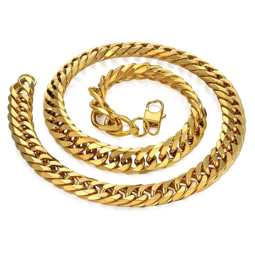 Necklaces Coordonné | Flat Curb Chain Necklace Gold