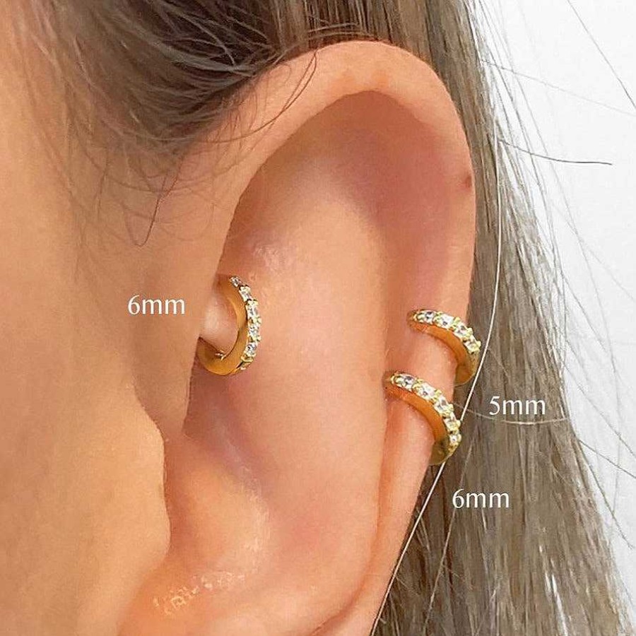 Earrings Coordonné | Tiny Tragus Hoops 18K Gold Plated