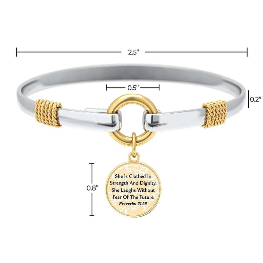 Bracelets & Anklets Coordonné | Clothed In Strength - Two-Tone Custom Charm Bracelet Gold