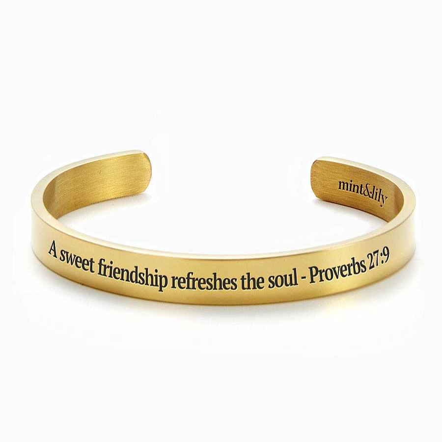 Bracelets & Anklets Coordonné | A Sweet Friendship Personalizable Cuff Bracelet 18K Gold Plated