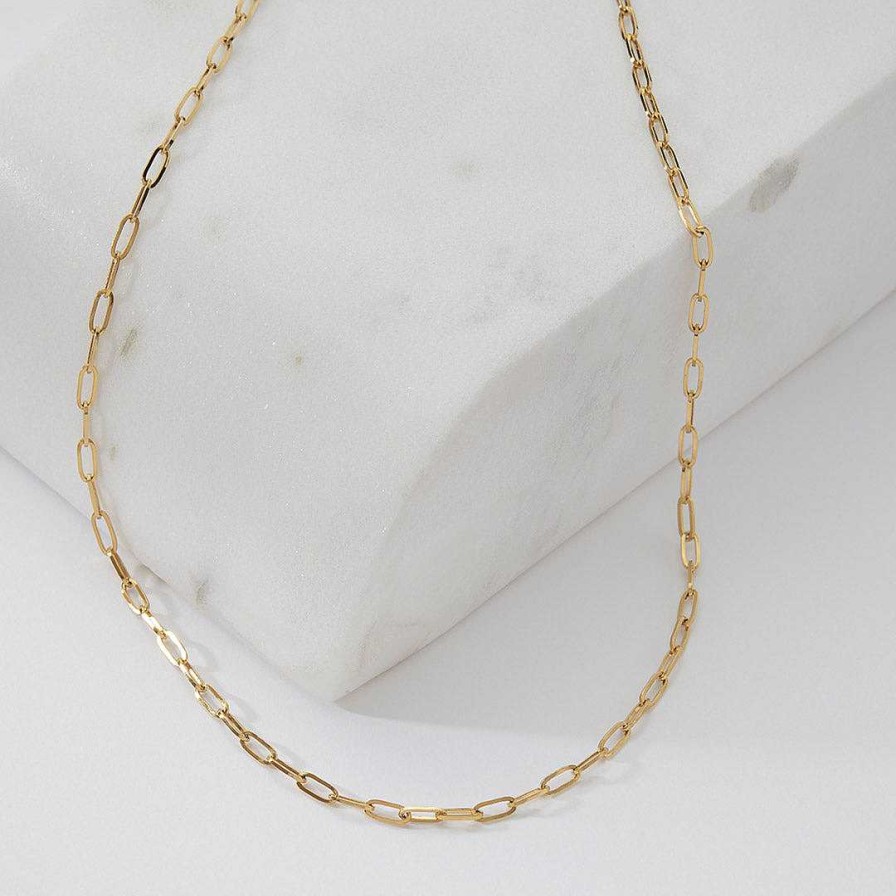 Necklaces Coordonné | Thin Paperclip Necklace 18K Gold Plated