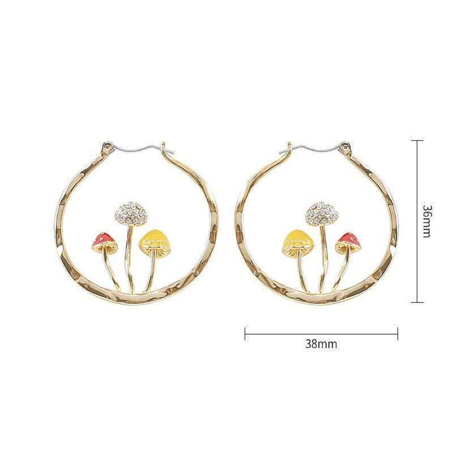 Earrings Coordonné | Boho Mushroom Earrings 18K Gold Plated