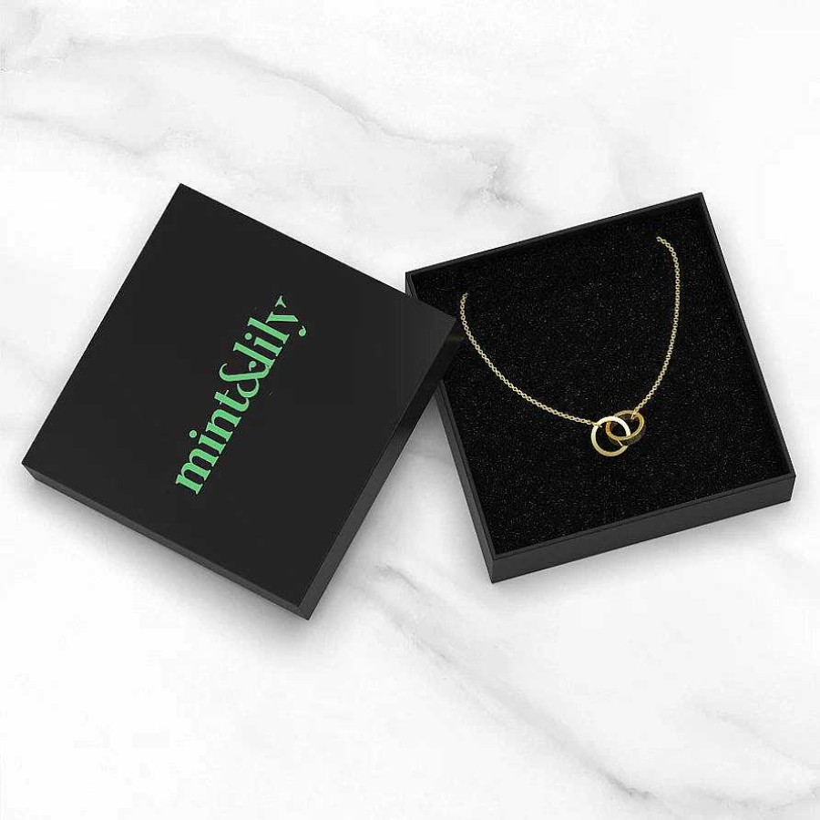 Necklaces Coordonné | Double Name Ring Necklace 18K Gold Plated