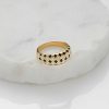 Rings Coordonné | Checkerboard Ring 18K Gold Plated