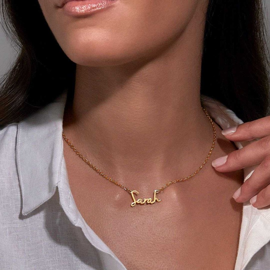 Necklaces Coordonné | Fairy Name Necklace 14K Solid Gold