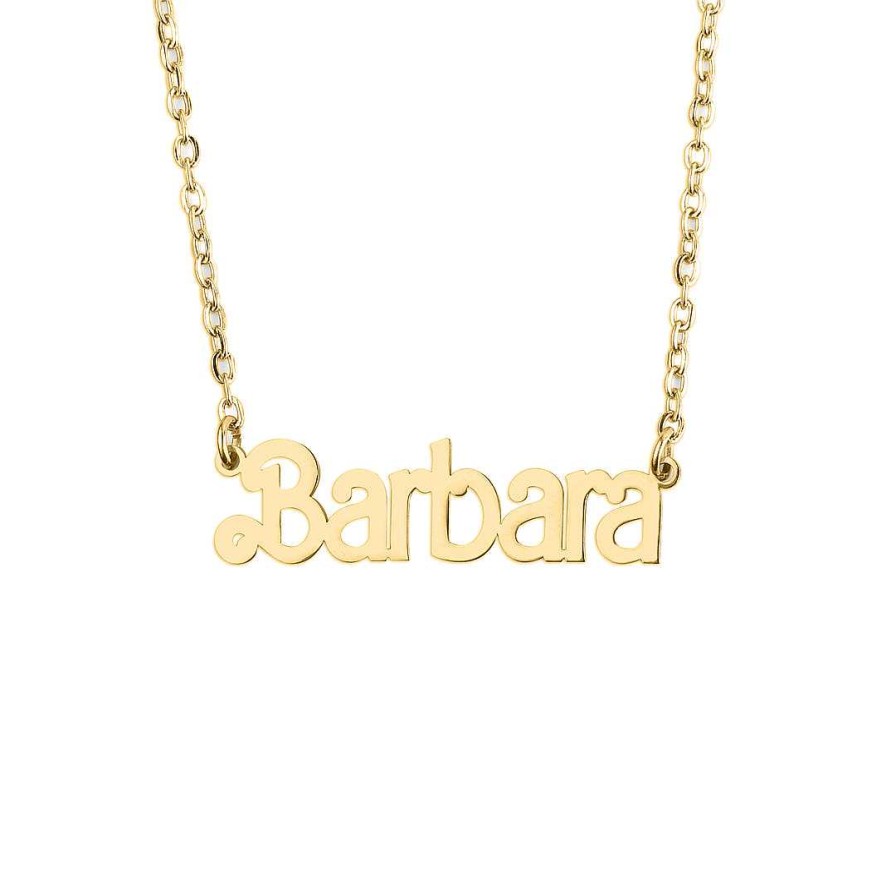 Necklaces Coordonné | Barbie Name Necklace 18K Gold Plated