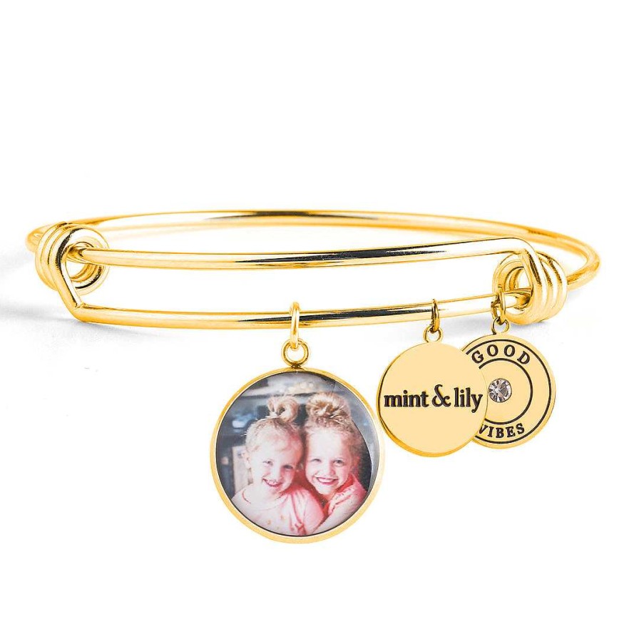 Bracelets & Anklets Coordonné | Personalized Photo Charm Bracelet 18K Gold Plated