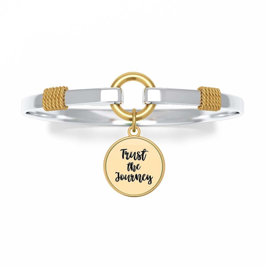 Bracelets & Anklets Coordonné | Trust The Journey - Two-Tone Custom Charm Bracelet Gold