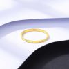 Rings Coordonné | Bezel-Set Tiny Stacking Ring 18K Gold Over Sterling Silver