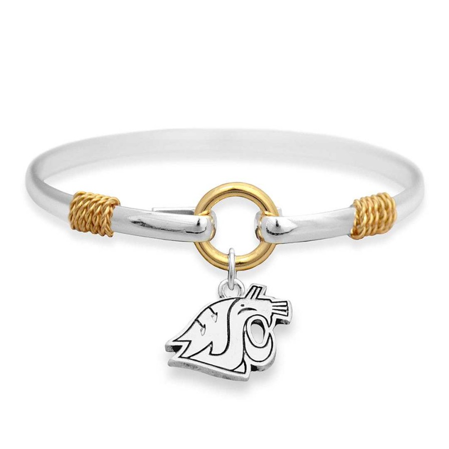 Bracelets & Anklets Coordonné | Washington State Cougars Two-Tone Bracelet