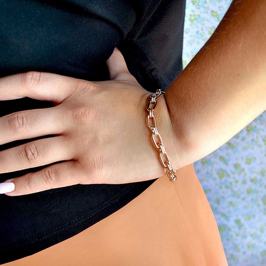 Bracelets & Anklets Coordonné | Chunky Paperclip Chain Bracelet 18K Gold Plated