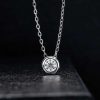 Necklaces Coordonné | Moissanite Bubble Solitaire Necklace 18K Gold Vermeil