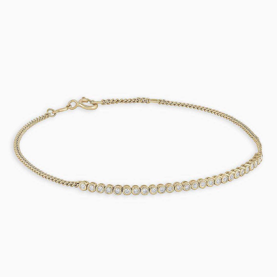 Bracelets & Anklets Coordonné | Bezel Set Row Bracelet 18K Gold Plated