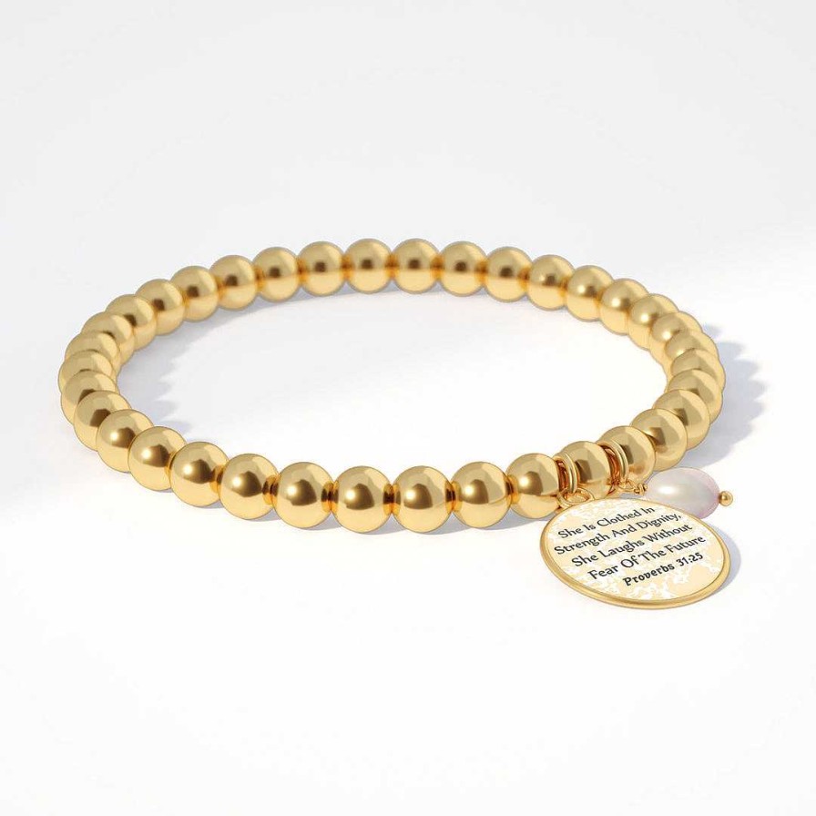 Bracelets & Anklets Coordonné | Clothed In Strength - Diana Custom Charm Bracelet Gold