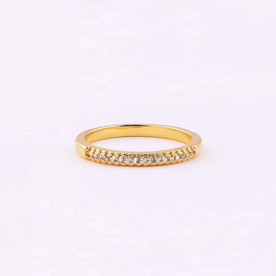 Rings Coordonné | Stackable Diamond Ring 18K Gold Plated