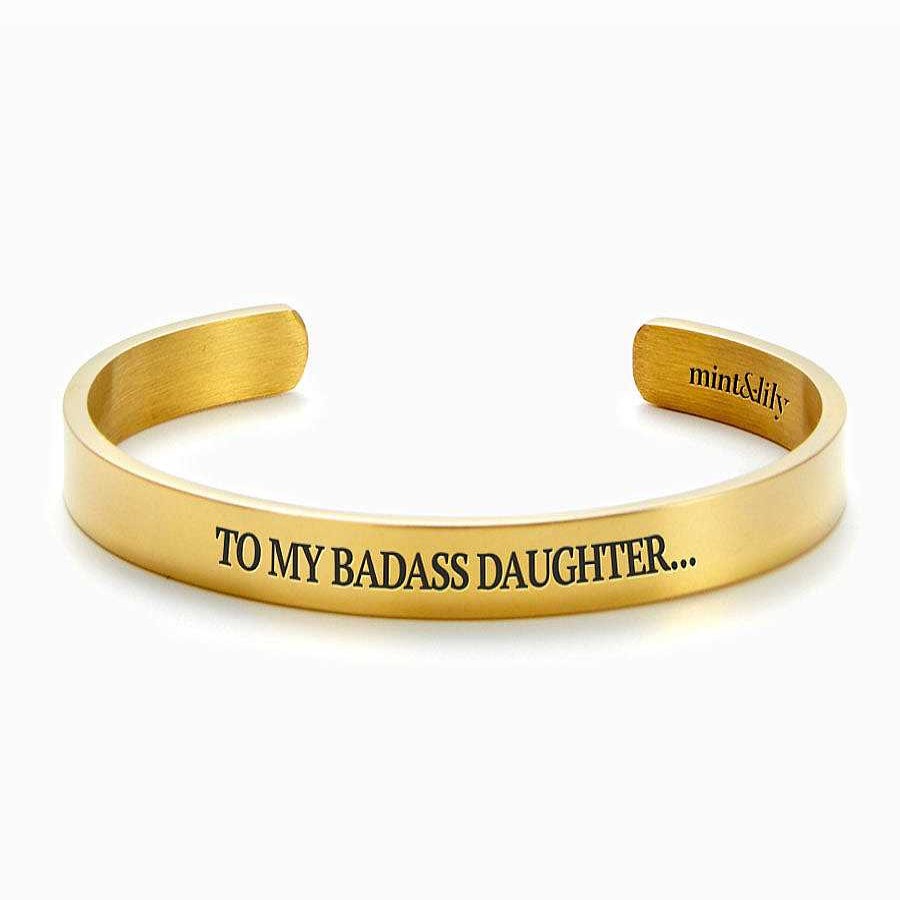 Bracelets & Anklets Coordonné | Badass Daughter Cuff Bracelet 18K Gold Plated