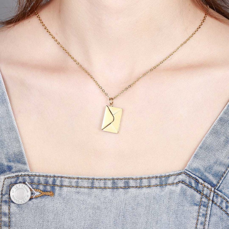 Necklaces Coordonné | Personalized Love Letter Necklace 18K Gold Plated