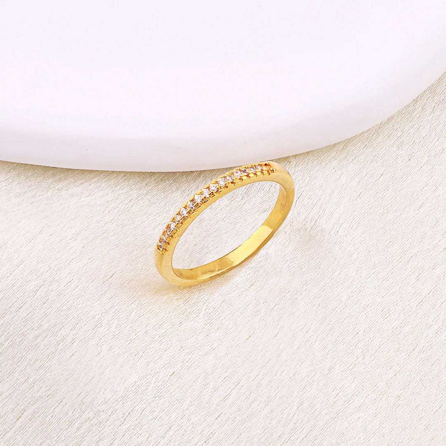 Rings Coordonné | Stackable Diamond Ring 18K Gold Plated