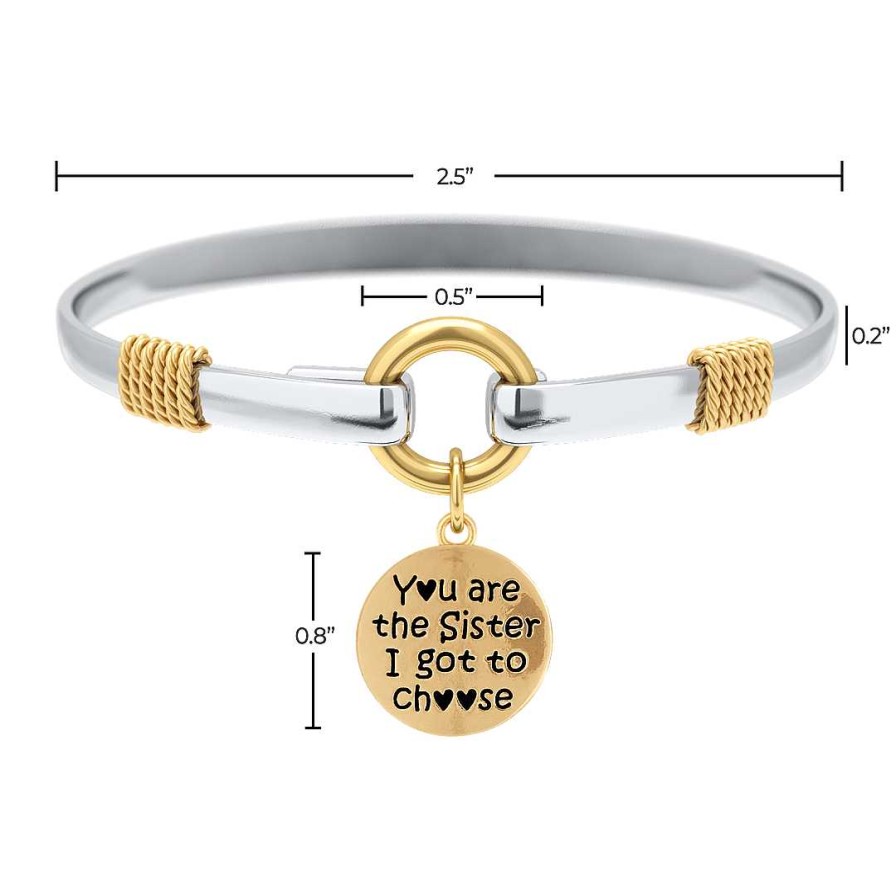 Bracelets & Anklets Coordonné | Sister I Got To Choose - Two-Tone Custom Charm Bracelet Gold