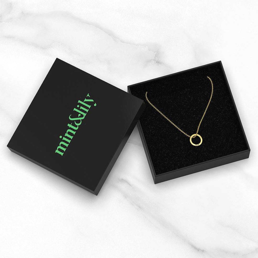 Necklaces Coordonné | Personalized Linked Circle Necklace 18K Gold Plated