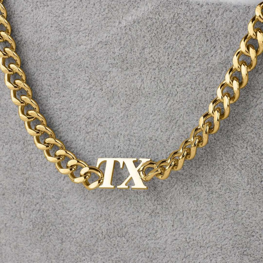 Necklaces Coordonné | Initial Choker Necklace 18K Gold Plated