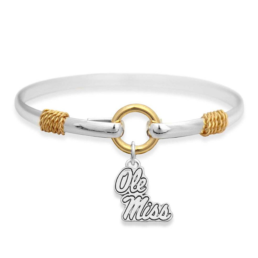 Bracelets & Anklets Coordonné | Mississippi "Ole Miss" Rebels Two-Tone Bracelet