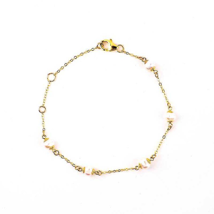 Bracelets & Anklets Coordonné | Pearl Satellite Bracelet 18K Gold Plated