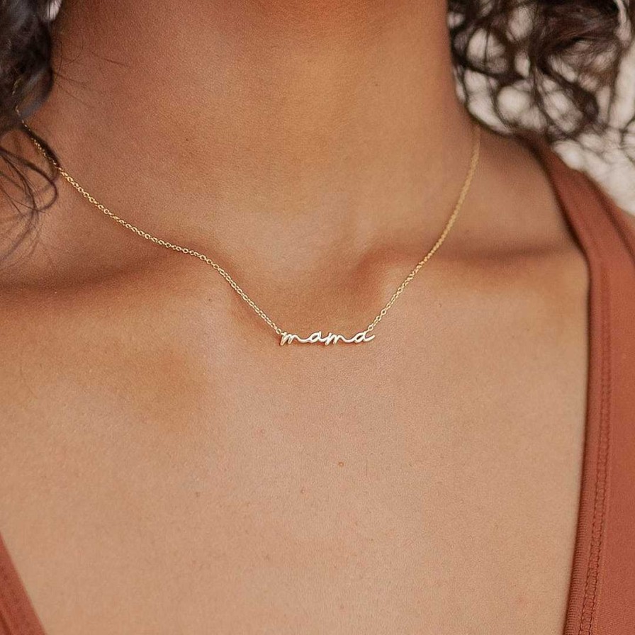 Necklaces Coordonné | Dainty Mama Necklace 18K Gold Plated