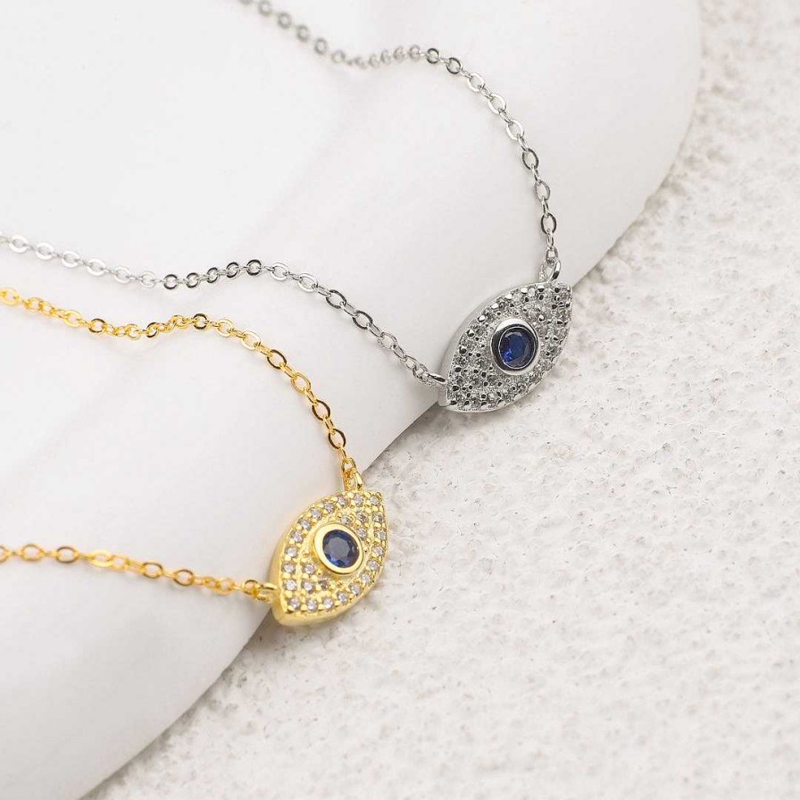 Necklaces Coordonné | Evil Eye Charm Necklace 18K Gold Over Sterling Silver