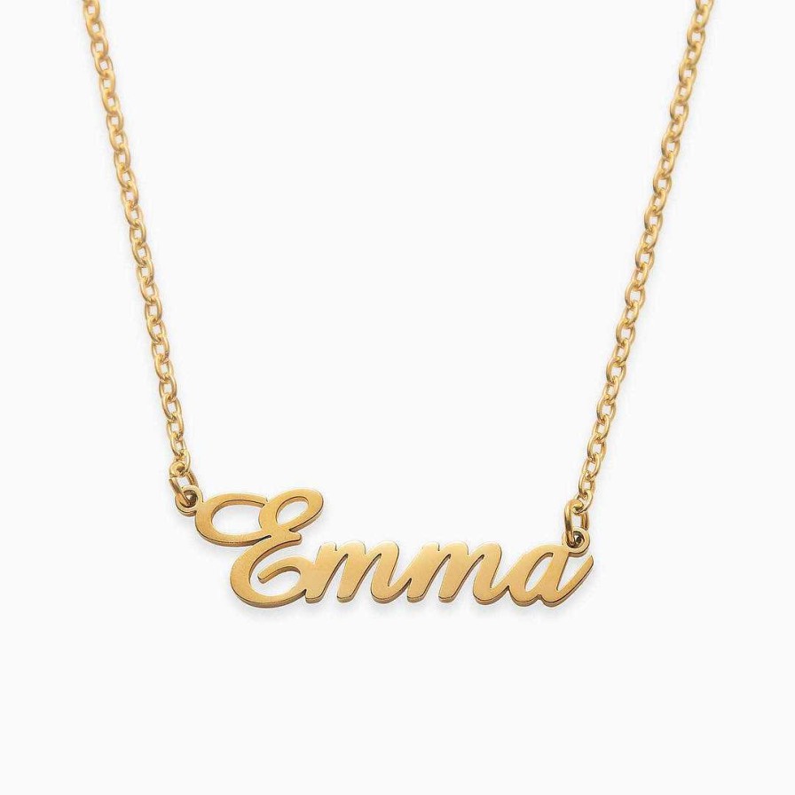 Necklaces Coordonné | Quill Kids Name Necklace 18K Gold Plated