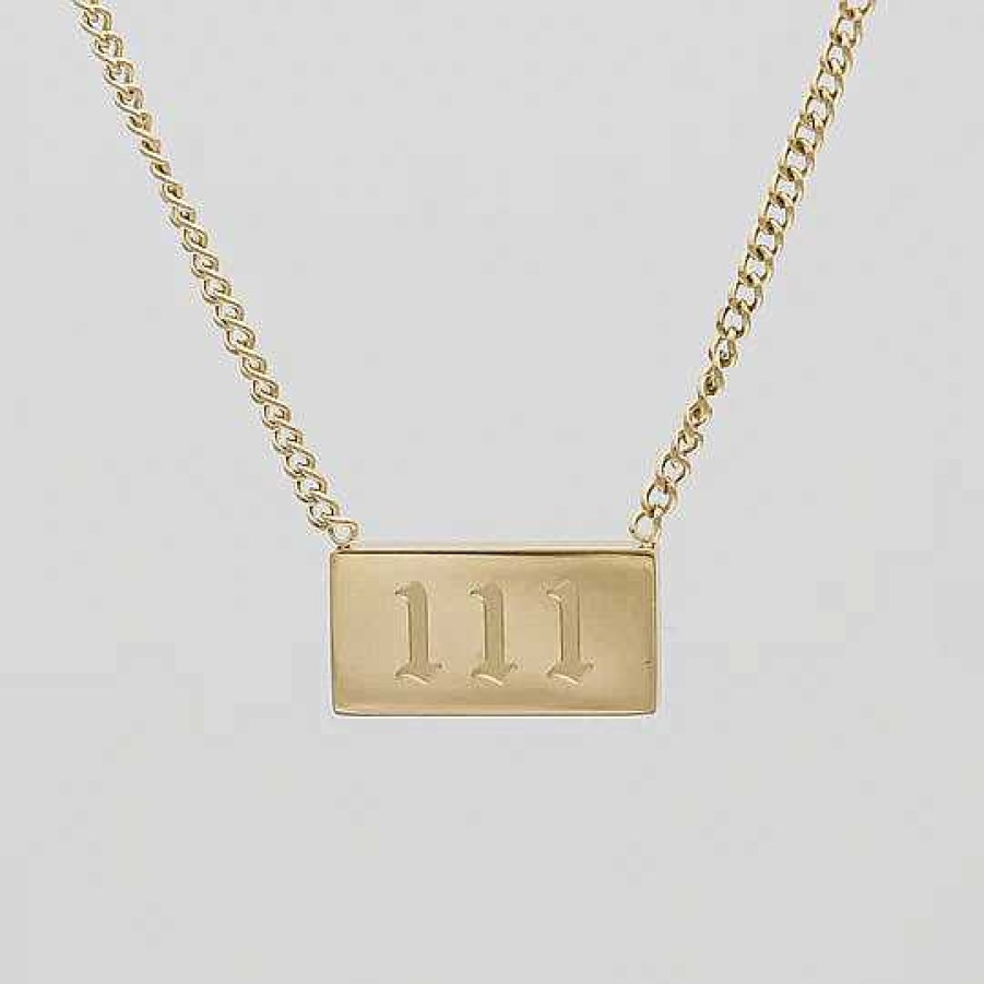 Necklaces Coordonné | Angel Number Bar Necklace