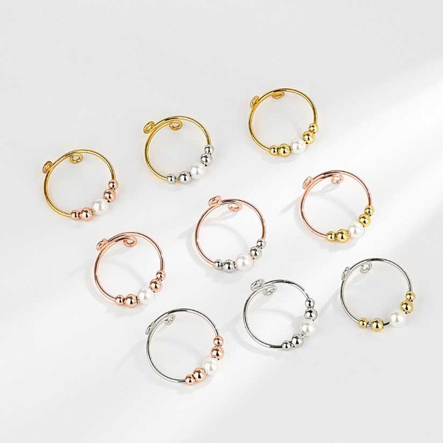 Rings Coordonné | Dainty Adjustable Opal Fidget Ring